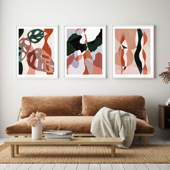 Terrazzo Abstract Leaf Shapes Art Print, 3 of 8