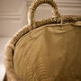 Round Lined Wicker Log Basket, thumbnail 2 of 4