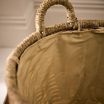 Round Lined Wicker Log Basket, 2 of 4