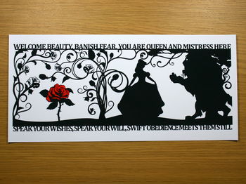 The Beauty Of A Beast Signed Papercut Print, 7 of 7