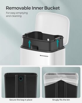 30 L Steel Pedal Bin With Soft Close Lid, 6 of 9