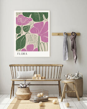 Flora Purple Abstract Art Print, 2 of 3