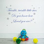 Twinkle Twinkle Little Star Wall Sticker Quote, thumbnail 1 of 5