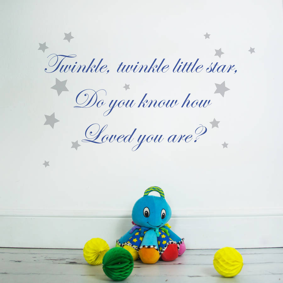 Twinkle Twinkle Little Star Wall Sticker Quote, 1 of 5