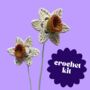 Everlasting Daffodil Spring Flower Crochet Craft Kit, thumbnail 1 of 4