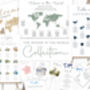 Wedding World Map Destination Table Plan, thumbnail 8 of 8