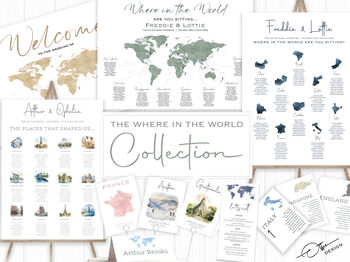 Wedding World Map Destination Table Plan, 8 of 8