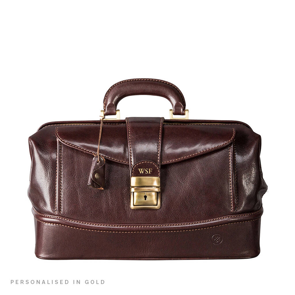 Personalised Small Leather Medical Bag.'The Donnini S' By Maxwell-Scott