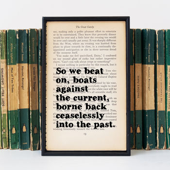 The Great Gatsby 'Beat On' Quote Print, 2 of 6