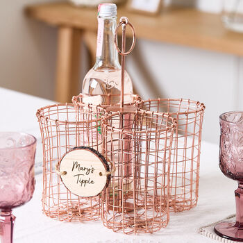 Personalised Copper Four Section Bottle Holder, 7 of 9