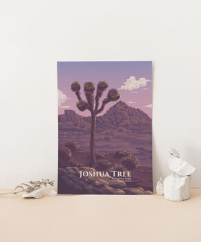 Joshua Tree National Park USA Travel Poster Art Print, 3 of 8