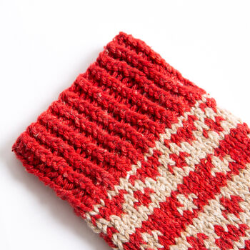Striped Fair Isle Socks Knitting Kit, 3 of 10