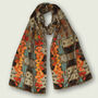 Floral Hen Printed Silk Scarf, thumbnail 1 of 4