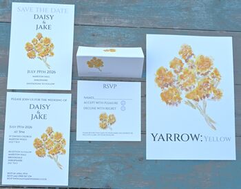 Pack 12 Yarrow Original Personalised Wedding Invitations, 3 of 7