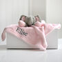 Personalised Pink Elephant Baby Comforter, thumbnail 4 of 8