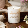 Aquarius Zodiac Birth Flower Personalised Candle Gift, thumbnail 1 of 12