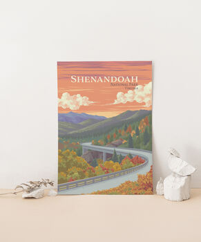 Shenandoah National Park USA Travel Poster Art Print, 3 of 8