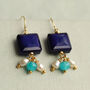 Lapis Lazuli Blue Charm Earrings, thumbnail 3 of 6