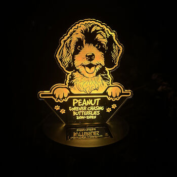 Pet Dog Breed Memorial Colour Changing Solar Garden Light, 3 of 9