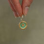 Ceramic, Glass And Gold Emerald Pool Hoop Earrings, thumbnail 5 of 6