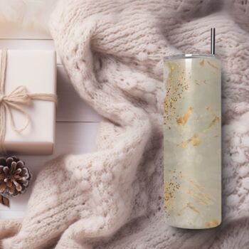 Personalised Glitter Effect Travel Cup – Geode And Marble Style Gift, 6 of 9