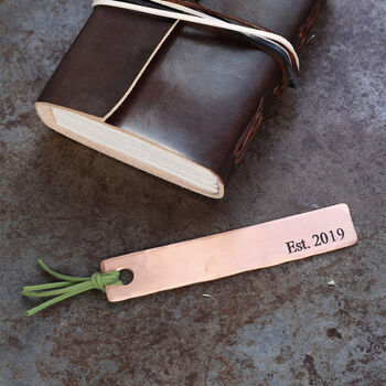 7th Anniversary Solid Copper Metal Bookmark, 3 of 12