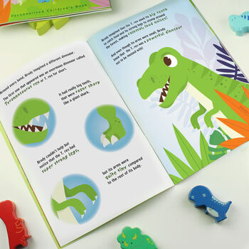 Personalised Dinosaur Adventure Story Book, 6 of 11