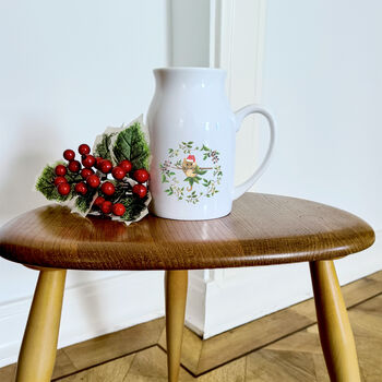 Christmas Hazel Dormouse Flower Jug, 3 of 7