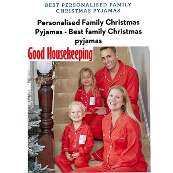 Personalised Family Christmas Red Pyjamas, 2 of 10