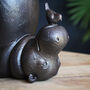 Yoga Hippo And Bird Ornament, thumbnail 2 of 5