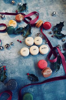 Festive Favourites Message Macaron Gift Box, 4 of 9