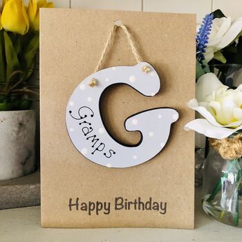 Personalised Gramps Birthday Card G Letter Keepsake, 2 of 5