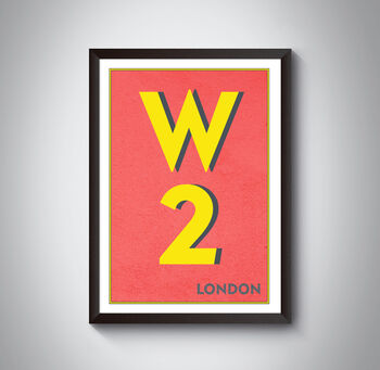W2 Postcode Paddington London Print, 4 of 10