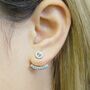Topaz November Birthstone Gold Plated Silver Ear Jackets, thumbnail 3 of 8