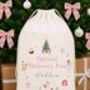 Extra Large Luxury Personalised Christmas Sack Pink Nutcracker, thumbnail 1 of 2