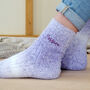 Embroidered Ombre Fluffy Bed Socks, thumbnail 2 of 3