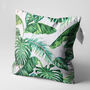 Green Tropical Leaves Cushion Cover, thumbnail 3 of 7
