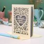 Personalised Papercut Vow Renewal Card, thumbnail 1 of 7