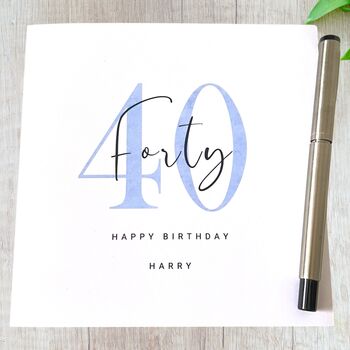 Personalised 40th Birthday Card Forty, 2 of 3