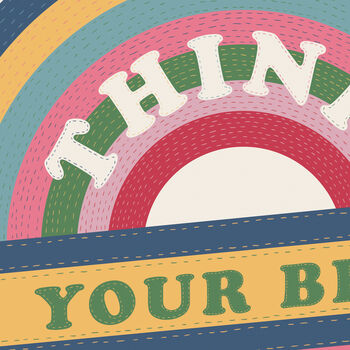 'Think Your Best Thoughts' Pennant Print, 2 of 4