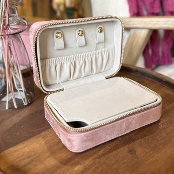 Personalised Velvet Initial Travel Jewellery Box, 4 of 6