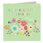 Floral Mint Green Birthday Card, thumbnail 2 of 4