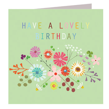 Floral Mint Green Birthday Card, 2 of 4