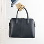 Black Structured Classic Ladies Leather Handbag, thumbnail 5 of 10