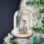 Penguin With Gift Dome Glass Bauble, thumbnail 1 of 4