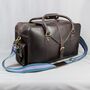 'Oxley' Men's Leather Weekend Holdall Bag In Chestnut, thumbnail 6 of 12