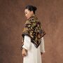 Phoenix Garden Wool Silk Scarf In Gift Box, thumbnail 3 of 5