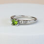 Colourful Crystal Wavy Band Silver Ring, thumbnail 1 of 4