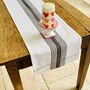 White And Grey Cotton Table Runner, thumbnail 3 of 4
