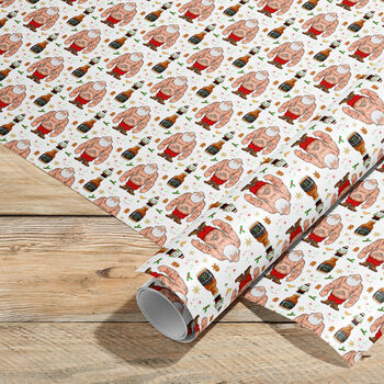 Christmas Tattoo Wrapping Paper Roll Or Folded, 2 of 3